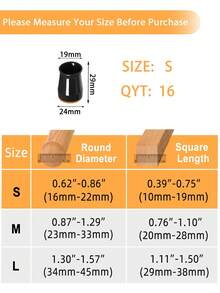 4/8/16/24/36pcs Furniture Leg Floor Protectors, Suitable For Hardwood Floors, Furniture Pads, Chair Leg Sliders, Silicone Chair Leg Covers, Prevent Floor Scratches And Reduce Noise, Applicable For Kitchen, Living Room, Bedroom, Cafe, 3 Styles Available - Black Light Brown - View 14