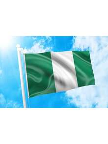 1pc Nigerian Flag, Green And White, Suitable For Indoor And Outdoor Home Decoration, Anti-Ultraviolet Cheering