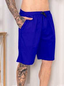 Men Shorts - Royal Blue - View 4