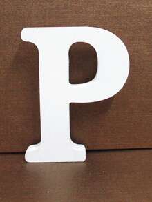 1pc Wooden Decorative Letter Design Home Decor Crafts, Free Combination Decorative Freestanding Wooden Letter Slices For Handicrafts, Family Gatherings, Birthday Parties, Weddings And Other Event Decorations