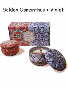 Zestaw świec zapachowych 1/4/8/12 szt., zestaw świec aromaterapeutycznych w kolorowym pudełku, wosk sojowy, wiele kombinacji zapachowych, przyjemny i intensywny zapach, bezdymny, 120 godzin palenia, na ślub, urodziny, festiwale, pamiątki ślubne, świece aromaterapeutyczne do domu, prezent świąteczny, prezent walentynkowy, dekoracja hotelu, wzór retro.