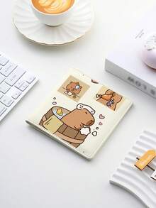 Capybara Cartoon Pattern Id Card Bag, Multiple Colors Are Available, Fashionable And Individual, Ultra-Thin, Lightweight And Portable, Suitable For Storing ID Cards/Passport/Driver's Licenses/Bank Cards/Credit Cards/Shopping Card, Can Be Used As A Gift For Birthdays, Anniversaries, Valentine's Day, Christmas, New Year And Other Festivals, Given To Family Members, Lovers, Friends And Elders