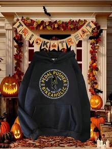 1pc Printed 2D European And American Casual Sports Comfortable Loose Women'S Series Hoodie PEDAL PUSHER BIKE HOLICfall Hoodies,Men's Fall Clothes,Street Wear,Halloween,Mens Hoodies,Y2k Clothes,Jesus Hoodie,Thanksgiving Day,Nightmare Before Christmas,Christmas,Basics,Christmas Sweatshirt,Thanksgiving Outfit Men,,Christmas Clothes,Winter Clothes For Men,Men Gifts - 黑色 - 查看 1