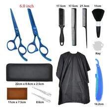 Meisha مقص حلاقة احترافي 6.0 بوصة، مقص تنعيم من الفولاذ المقاوم للصدأ، طقم أدوات حلاقة يشمل المشط والحلاقة والمئزر والمشابك وأدوات صالون A0176A، فرشاة تسريح الشعر، إكسسوارات الحلاق، مجفف الشعر، شعر، حلاق، أدوات الشعر، منتجات الشعر، ضروريات السفر، تسريحة الشعر، صالون الحلاقة، معدات تصفيف الشعر