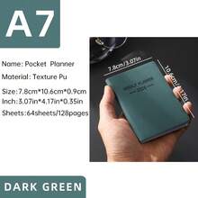 1 PC 2026 Morandi A7 Mini Agenda Engleză – 128 Pagini (64 Coli) Dimensiune Buzunar, Ușor de Transportat pentru Luarea de Notițe Oriunde. Caiet de Planificare Zilnică Minimalist și Eficient, cu Estetică Elegantă pentru Muncă, Studiu și Gestionarea Timpului.