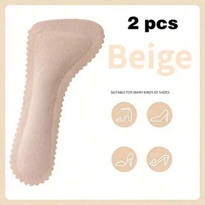 Self-Adhesive Breathable Sweat-Absorbing High Heel Insoles, Non-Slip 3/4 Length Cushion Pads For Women, Soft Bottom Comfortable Thin Insoles For Flats