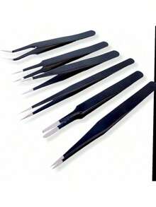 Pinzas Antimagneticas Anti Estática Anti Magnéticas Antiesta - Negro - Ver 2