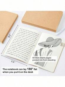 10pcs Matte Surface Soft Leather Notebook Bulk Packaging Office School Essential For Sketching Blank Lined Options Durable Stitched Binding Perfect For Meetings Notes To Do Lists Retro Style - Màu Khaki - Xem 3