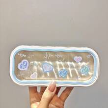 1pc Butterfly Love Heart And Rabbit Flower Pattern Cute Full-Frame Glasses Case, Transparent Portable Pressure-Proof Glasses Frame, Men's And Women's Fashion Glasses And Jewelry Storage Box, Magnetic Opening And Closing, Ideal Storage Supplies - Multicolor 4 - View 10