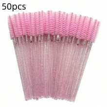 100/50PCS Eyelash Brushes, Mascara Wands With Container, Bendable Disposable Eyebrow Spoolies, Lash Brush For Lash Extensions, Eyebrow Spoolie, Castor Oil Brushes (Not All Sku Are In Bottle) (Multiple Colors Available)