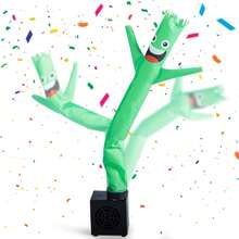 Mini Wacky Waving Inflatable Tube Guy With Blower - Funny Mini Inflatable Tube Man Desktop Decor White Elephant Gift For Birthdays Store Displays Parties Office Pranks - Multicolor - View 13