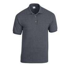 Unisex Adult Dryblend Jersey Polo Shirt (Dark Heather) - Dark Grey - View 1