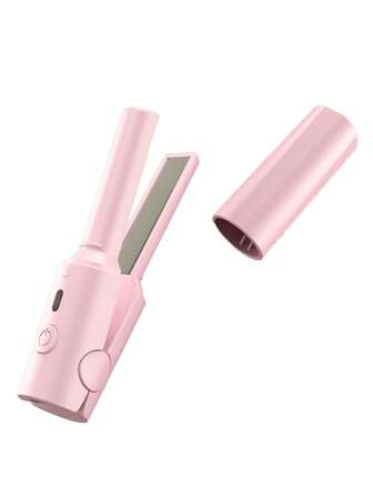 USB 线供电直发器 - 便携式旅行直发器，女士迷你热直发器，陶瓷涂层，轻巧易修饰，防烫，黑色