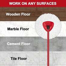 [3 Pack]Spin Mop Replace Head, EasyWrin Spin Mop Head Refill, Universal Microfiber Replacement Mop Heads, Machine Washable, Deep Cleaning And Easy-To-Replace(White)