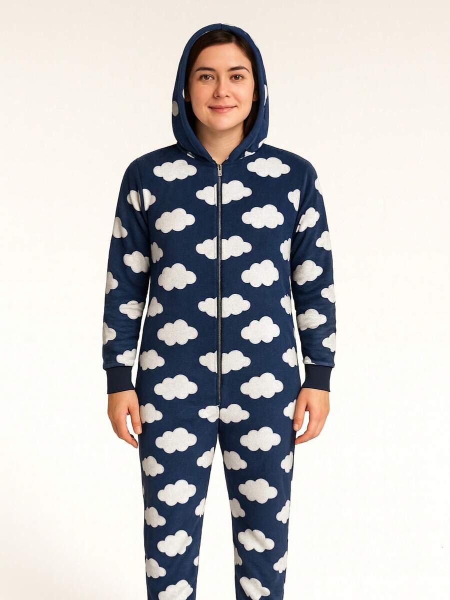 Women Rompers - Navy Blue - View 1