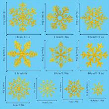 Christmas Window Clings For Glass Windows 2sheets Christmas Window Decals Golden Dust Snowflakes Christmas Decorations Christmas Window Stickers For Kids Holiday Window Clings Winter Decorations