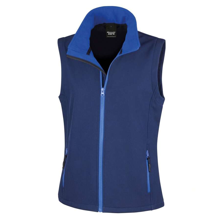 Result Womens/Ladies Softs Body Warmer (Navy/Royal Blue) - Navy Blue - View 1