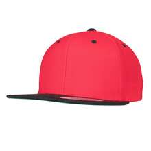 Classic Two Tone Snapback Cap (Red/Black) - Black - View 1