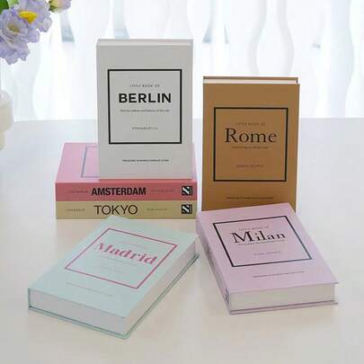 1/3pcs Foldable Modern Fake Book Decor, Nordic Style Artificial Books For Living Room, Home, Shop Decoration, Photography Props