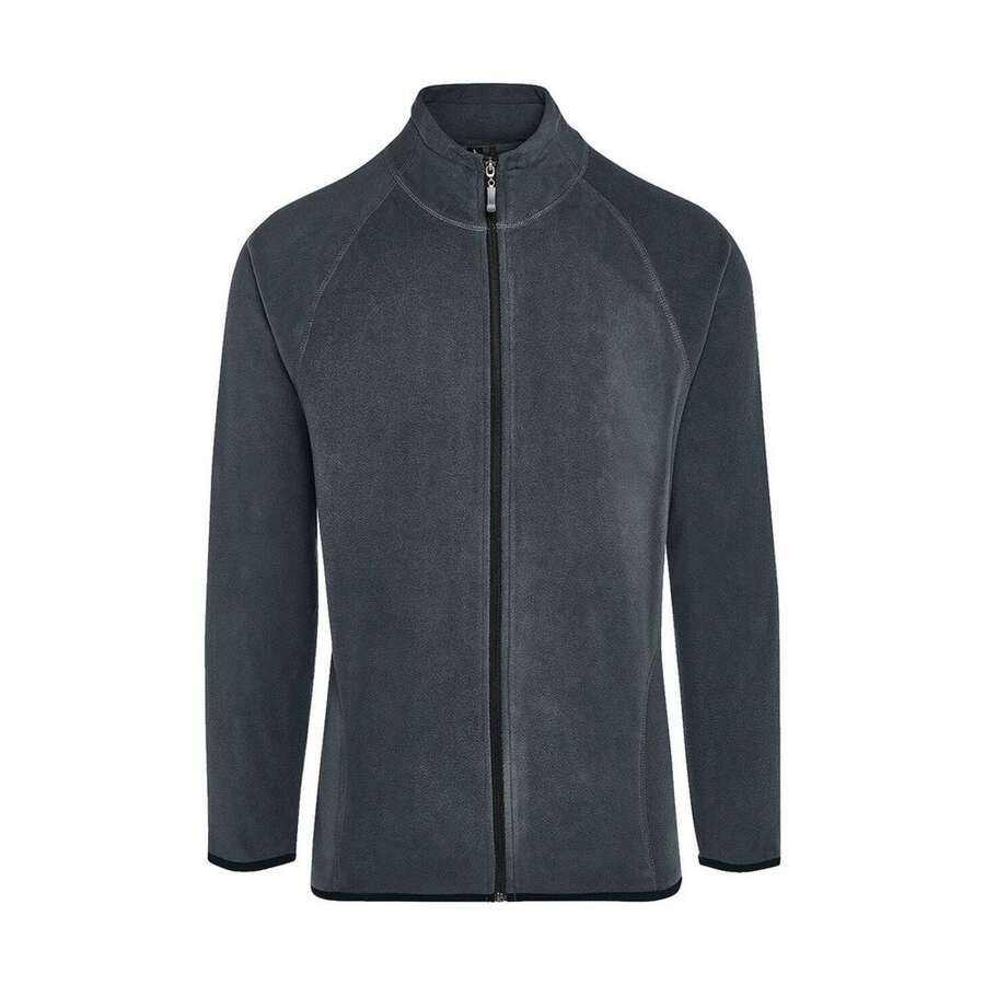 SIGNATURE Mens Zip Microfleece Tagless Jacket (Charcoal) - 咖啡棕 - 查看 1