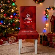 1/4/6pcs 160gsm Printed Christmas Dining Chair Covers, Stretch Removable Washable Spandex Kitchen Chair Seat Protectors, Suitable For Home Or Party Home Decor Christmas Decorations Room Decor Christmas Decorations Home - Multicolor - View 8
