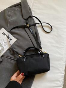 时尚小包，新款饺子包，休闲手提包，西式斜挎包 - 黑色 - 查看 6