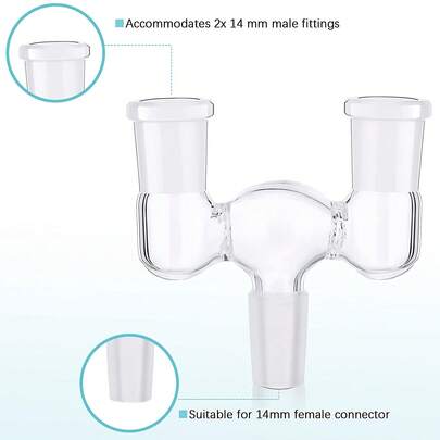 Double Glass Connector Adapter For Laboratory Use