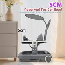 Andadera Musical Bebé Juguetes Interactiva Plegable 4-in-1,Andador para bebé, andador multifuncional con patas arqueadas, se puede empujar o sentarse para aprender a caminar. - Gris - Ver 11