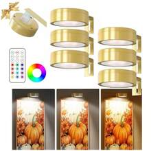 1/3/6 Stücke kabellose Metall Wandkunst LED Bildleuchten, mit magnetischer kabelloser Wandlampe, Lichterketten, Lampen, LED-Leuchten, Nachtlicht, Beleuchtung, Buchleuchte, LED-Leuchten für Räume - einstellbare Farbtemperatur, Timer, Fernbedienung und Taststeuerung - perfekt für Galerien, Treppen, Flure