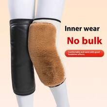 1pc Thermal Lined Windproof Warm Knee Pads, Autumn/Winter Cold-Proof Knee Joint Protection Thickened Cashmere Leg Warmers, Cycling Motorcycle Warm Protective Gear - Multicolor - View 7