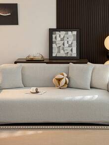 1 件豪华天鹅绒沙发套，优雅奢华，防滑、防尘、防刮，适合所有季节、卧室、客厅和书房 - 淺灰色 - 查看 10