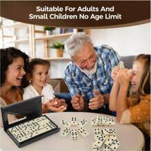 Dominó clásico juego de Reyes tradicional mesa estrategia diversión familiar fichas calidad premium ideal para reuniones competencias desarrollo lógico concentración adultos y niños - Multicolor - Ver 4