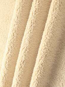 1pc Men's Thermal Lined Hooded Long Sleeve Jacket, Casual Sherpa Thermal Lined Zip-Up Jacket, Fall/Winter - Khaki - View 5