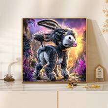 5D Diamond Painting Kit, Mischievous Donkey, 5D Diamond Painting Full Artificial Rhinestone Mosaic Painting Kit, Painting Set For Beginners, Handmade DIY Diamond Painting Gemstone Art Home Wall Decor Gift - Nhiều màu - Xem 3