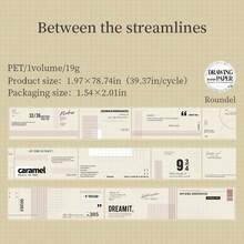 1 Rolle PET-Klebeband, wiederverwendbares dekoratives Collagematerial, Scrapbooking, Bastelmaterial, geeignet für Geschenke, Büro, Zuhause, Markierung, Beschriftung, Klassenzimmer, Unterhaltungsspielzeug, Schülerplaner, kreative Vintage-Deko-DIY