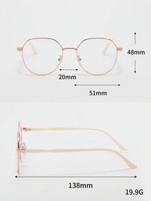 1 件女士圆框眼镜，适合办公室、学生、电脑、电视、游戏、智能手机使用