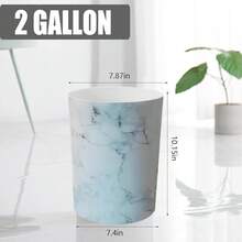 Feisco Small Trash Can For Bathroom, 2 Gallon Trash Can Trash Bin Wastebasket Garbage Can For Kitchen,Bathroom Office, Bedroom,Dorms,Laundry Room (Black, 1 Pack)