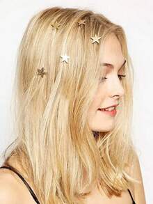 Gold Star Hair Clips Spiral Hair Pins Gold Star Clips Gold Star Hair Studs Vintage Star Bridal Hair Pins Star Spiral Wedding Hair Clips Headpieces For Brides Girl Women Hair Accessories Bridal Pins, Hair Slide, Hair Barrettes