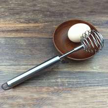 不锈钢球弹簧打蛋器，手持黄油搅拌器鳄梨土豆捣碎器手动打蛋器，搅拌机，厨房烘焙工具 - 彩色 - 查看 9