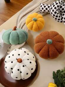 1pc 3D Pumpkin Pillow, Halloween Pumpkin Pillow, Fall Decor, Thanksgiving Decoration Indoor, Fall Winter Throw Pillows Halloween Decoration, Thanksgiving Halloween Party Decoration, Room Decor, Home Decor