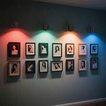 1 Stück LED wiederaufladbare Wandleuchte, magnetischer Scheinwerfer, dimmbare Malerei Beleuchtung, Nachttischlampe, Augenpflege Schlafzimmer Nachtlicht, kabellos ohne Bohren, 360° drehbar mit Touch-Steuerung, mit 2000mAh Lithium-Akku, nicht wasserdicht aus ABS und Kunststoff