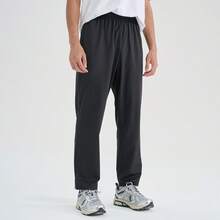 Under Armour 男女通用运动裤，2026 秋季新款，运动裤，训练，健身，休闲，舒适，透气，长裤 25600707-001 - 黑色 - 查看 2