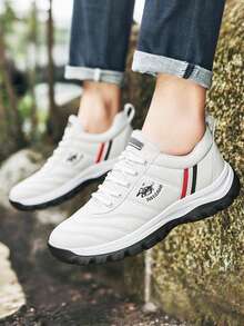 Zapatillas deportivas casuales de moda para hombre con suela gruesa, tenis de hombre, tenis para hombre, que ofrecen comodidad, resistencia al deslizamiento y durabilidad, botas vaqueras - Blanco - Ver 4