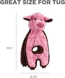 Outward Hound By Charming Pet Cuddle Tugs Pig Plush Interactive Dog Tug Toy - 拖船兔 - 查看 11