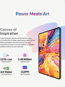 Teclast ArtPad Pro Tablet 12.7-Inch Max Display Pad, G99 Octa-Core CPU, 20GB RAM(8+12 Extension) 256GB ROM, Android15 Smooth Multi-App, 2176*1600 Resolution, LTE Support Dual SIM, 10000mAh Battery Type-C Charging 13MP Camera, With Keyboard &Wireless Mouse Accessories Bundle - Grey - View 4
