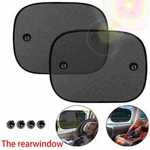 2 piezas Parasol para coche, pantalla solar lateral, aislamiento térmico, absorción de luz, cortina de ventana lateral pequeña de coche de verano, placa lateral, tela oscura
