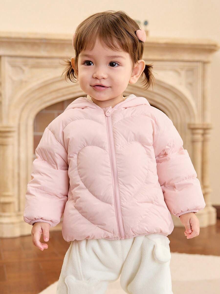 Balabala Kleine Mädchen Daunenjacke Herbst/Winter 2025, süße Kapuzenjacke für Kleine Jungen & Kleine Mädchen