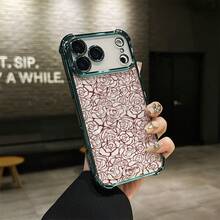 4 コーナー エアバッグ電気メッキ携帯電話ケースは、17/16E/16/15/14/13/12 Pro 16 Plus/16E に適した携帯電話保護ケースで、男性と女性に適しており、シンプルな個性と落下防止保護を備えています。 - ゴールド - チェックする 9