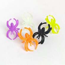 40pcs Halloween Spider Rings, Skull Bat Ring Spider Party Favors,Plastic Spider Rings For Halloween Decoration Christmas, Halloween, Thanksgiving Day Gift , Thanksgiving Day Gift Fall Autumn,Plastic Spider Bat Ring Cupcake Topper For Trick Or Treat Halloween Party Favor - Multicolor - View 9