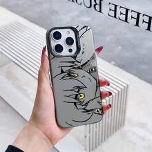 Funda de teléfono para chicos de anime popular, adecuada para 16, 15, 14, 13, 12, 11 Pro, X, XR, XS, 8, Plus, con funda trasera anti-caída y opaca.17  17promax - Negro - Ver 3